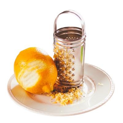 lemon zest with grater